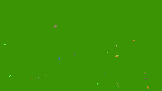 3D confetti explosion animation on greenscreen background. Perfect for celebration themes