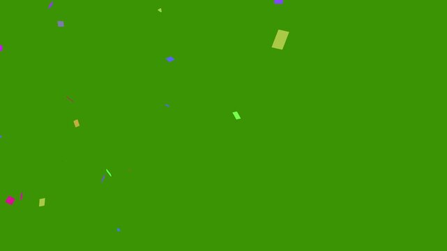 3D confetti explosion animation on greenscreen background. Perfect for celebration themes