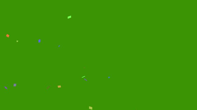 3D confetti explosion animation on greenscreen background. Perfect for celebration themes