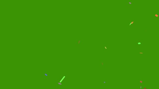 3D confetti explosion animation on greenscreen background. Perfect for celebration themes