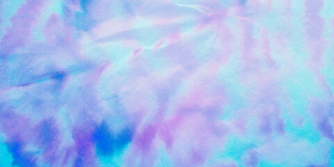 Blue Tie Dye Shirt. Turquoise Print Rock. Frosty © Olga