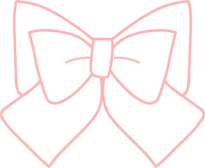 Naklejka premium pink ribbon bow