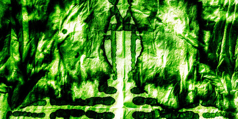 Green Ink Lines Abstract. Kaleidoscope © Olga