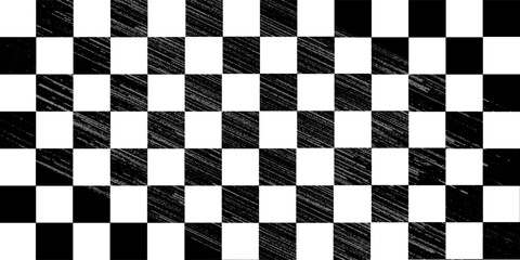 Obraz premium Chess board vector. Empty chess board isolated on white background. Checkerboard with empty squares top view for chess strategic game. Vector illustration.