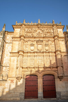 Ornate Plateresque facade of the University of Salamanca