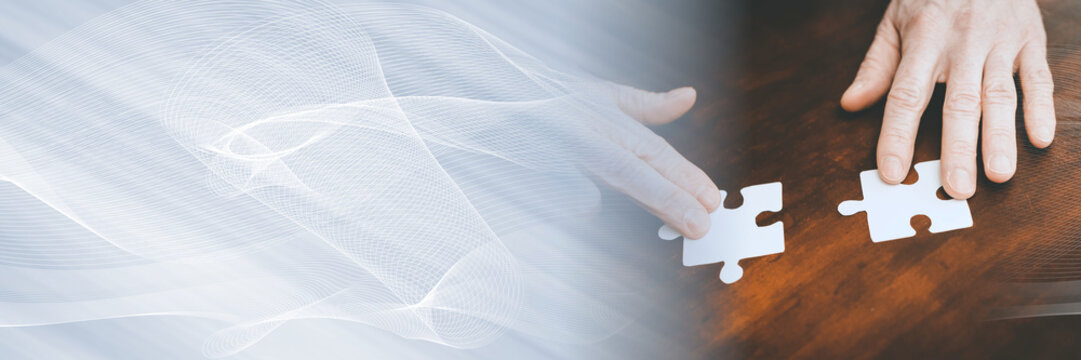 Concept of teamwork; panoramic banner