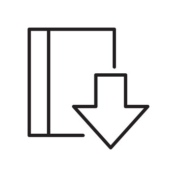Ebook Download Outline Icon