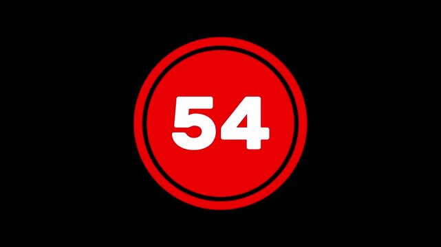 Countdown timer, circle countdown animation for special deal Promotions. Circle countdown timer 60 seconds animation from 60 to 0 seconds, 60 Seconds countdown timer in clock icon. 4k animation