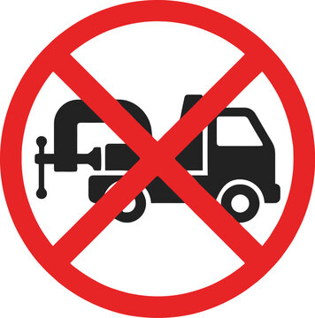 No Wheel Clamping and Towing Prohibition Sign Icon