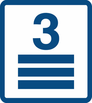 Stacking Limit 3 Layers Packaging Symbol Blue Icon