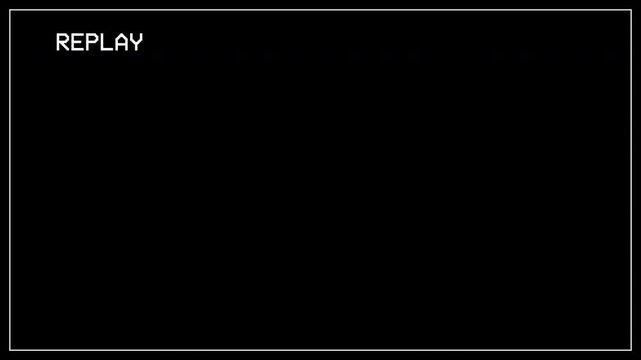 Video camera replay screen with digital recording interface