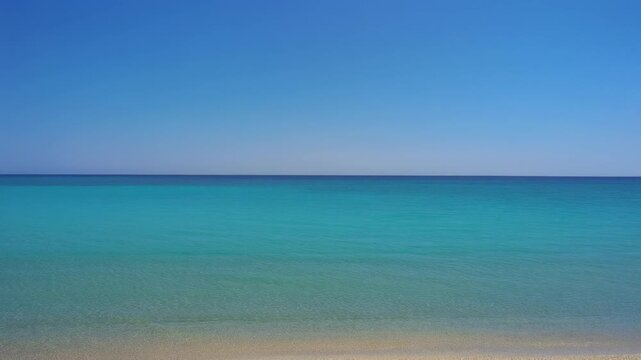 Tranquil panorama of Agia Eleni beach with turquoise water