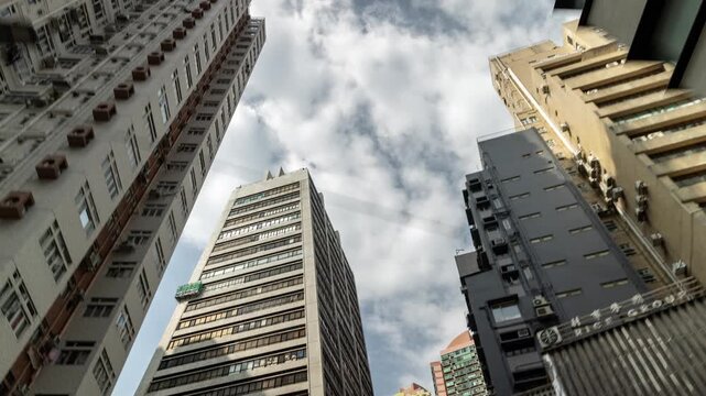 Hong kong city from the street level