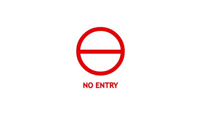 Red no entry symbols declare secure network area restrictions explicitly. Compliance training videos leverage this high visibility digital warning no entry banner. No entry markers glow red.