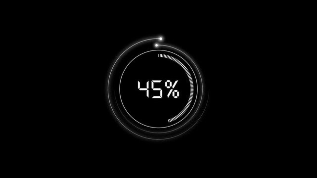 Futuristic circular progress bars track database updates up to twenty-seven. Web developers can enrich custom application dashboards with this clean progress tracking. Progress loops fill up.