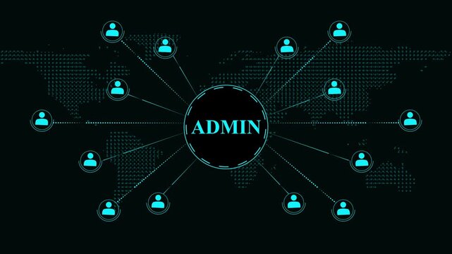 Admin network management screens track worldwide terminal activity maps. Corporate technical support centers look highly professional using this management dashboard view. Portals monitor safe.