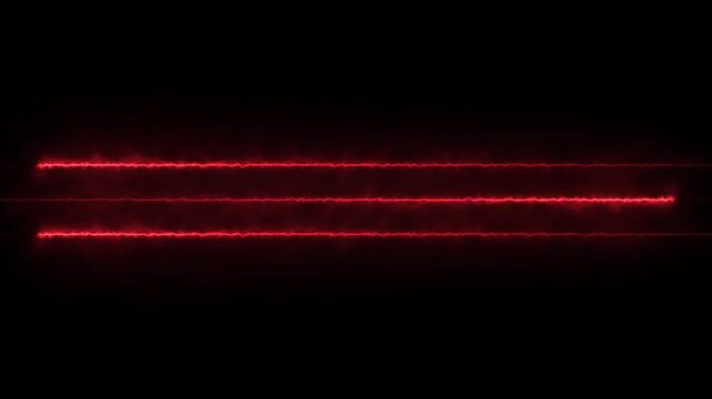 Glowing red energy lines radiate dramatic electric waves across dark spaces. High energy electronics video intros gain intense vector action from this energy canvas loop. Energy waves flash.