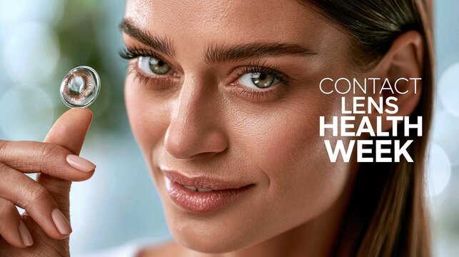 Contact Lens Health Week: commercial banner bold placeholder text "CONTACT LENS HEALTH WEEK" in modern sans-serif font on the right