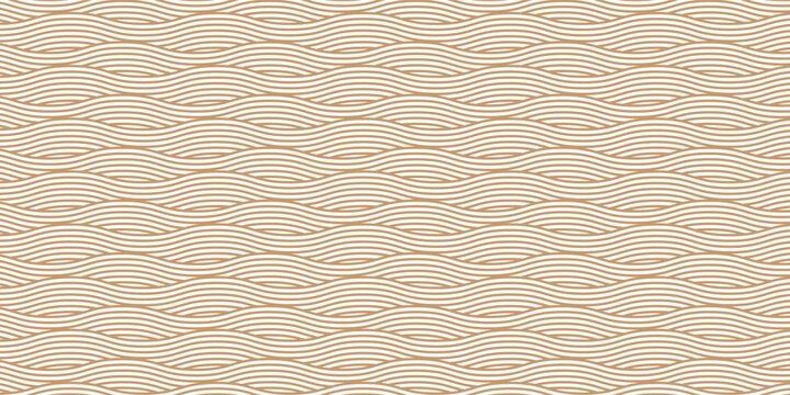 Yellow instant noodle, pasta and spaghetti texture with geometric wavy lines. Ramen, pasta vector pattern. Background abstract food illustration