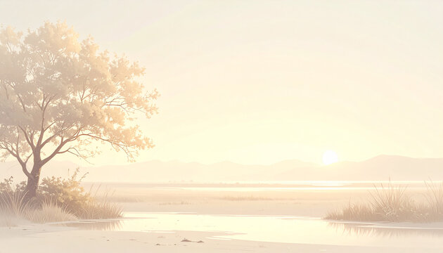 Sunrise Tree Landscape
