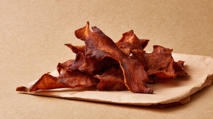 Fototapeta premium innovative mycelium-based mushroom bacon alternative