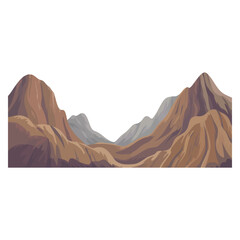 Rock mountain isolated on white background illustration perfect for nature scenery travel themes and outdoor adventure artwork projects © Nass Studio
