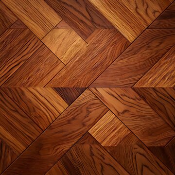 Wood grain pattern, geometric parquet floor