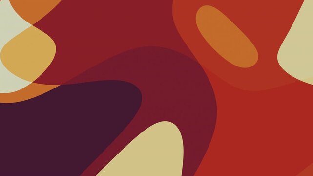 Animated multi-colored irregular shapes interlocking and overlapping