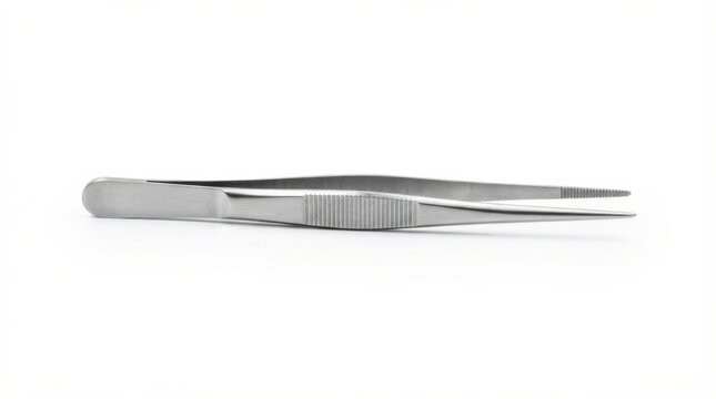 Professional stainless steel surgical tweezers for medical procedures
