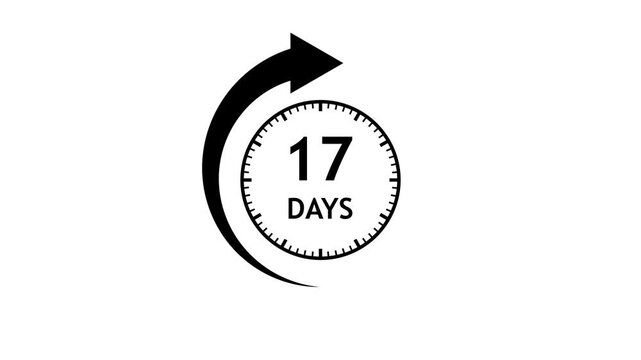 Circular Arrow with Countdown Timer Graphic Animation for Deadline and Time Management Concepts