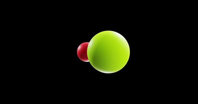 Magnesium oxide molecule, rotating 3D model of e530, looped video on a black background
