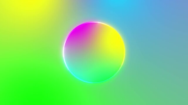 Glowing circular outline shines across gradient background. modern logo reveals, beauty promotions, fashion , social media graphics, colorful presentations, abstract intros, creative motion designs.