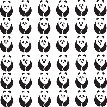Cute panda pattern