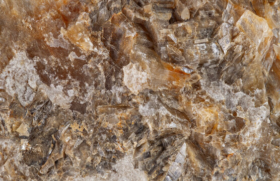 Crystal formation of gypsum discovered in a geological site during daylight