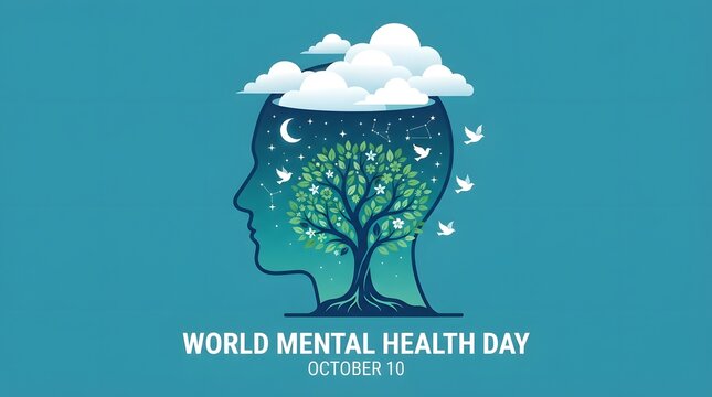 World mental health day nurturing inner peace and wellbeing for a healthier day and global community