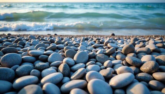 Smooth, gray-toned pebbles, Lake Superior beach texture, texture, serene, summer