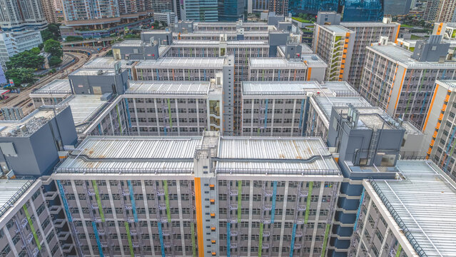 Hong Kong. July 5 2026 Kai Tak Light Public Housing High Density Estate