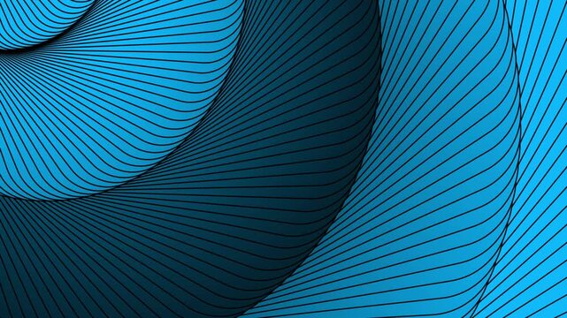 Abstract blue wave lines flow gracefully in a smooth motion graphic pattern across the screen.