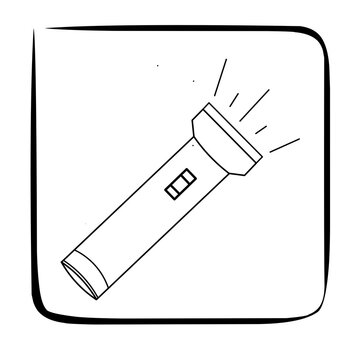 Flashlight icon vector illustration