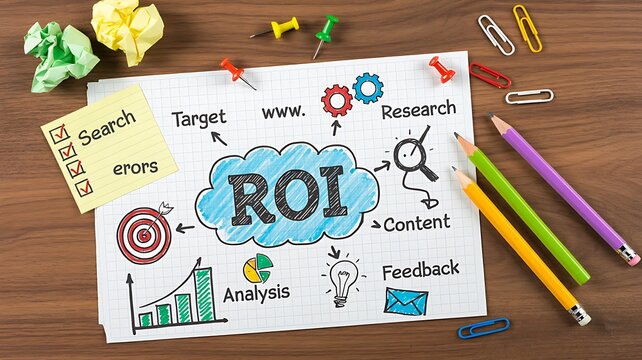 Return on investment concept with business analytics and financial growth