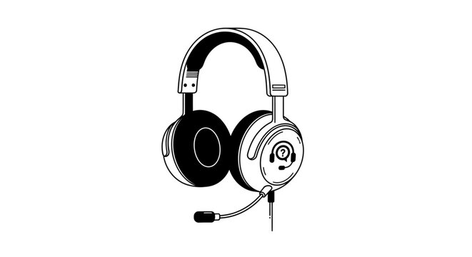 Modern headset with microphone for communication and entertainment