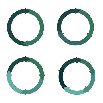 Circle arrow. Round reload sign, repeat icon, rotate arrow symbol, Vector illustration