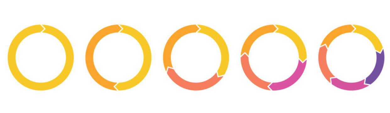 Circle arrow. Round reload sign, repeat icon, rotate arrow symbol, Vector illustration