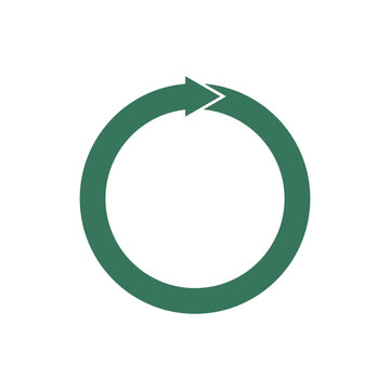 Circle arrow. Round reload sign, repeat icon, rotate arrow symbol, Vector illustration