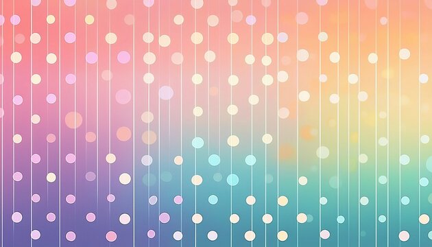 Pastel Color Rainbox Gradient Polka Dot Background