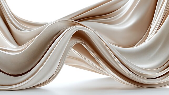 Abstract Wavy Fabric Texture Background with Smooth Flowing Elegant Lines