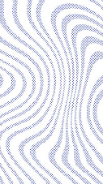 Wavy checkered pattern background with blue dots distorted in wavy lines.