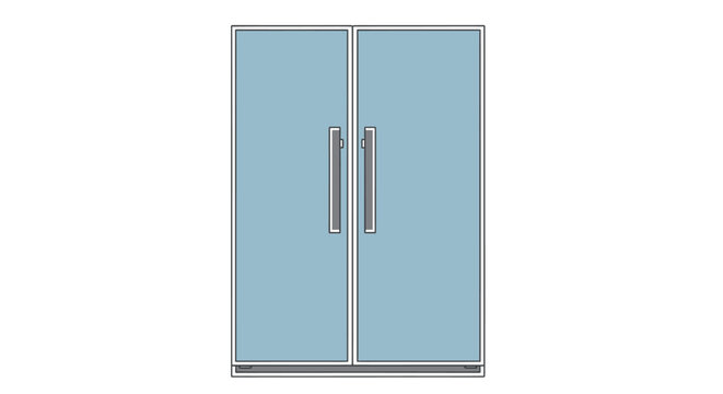 Modern double door refrigerator appliance clean design