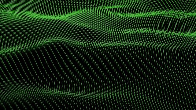 Seamless Loop Animation of a Mesh Surface Formed by Conical Particle Units with Undulating Wave-like Transformations