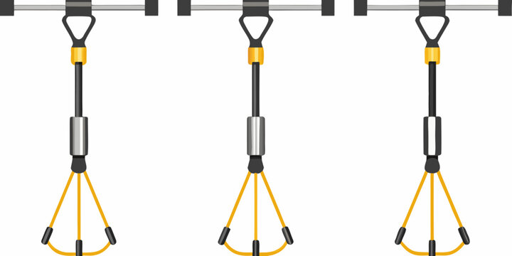 Trx Suspension Straps Vector Illustration With Yellow And Black Components